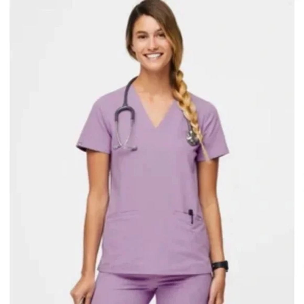 Figs Large Dew Casma Lavender top - NWT